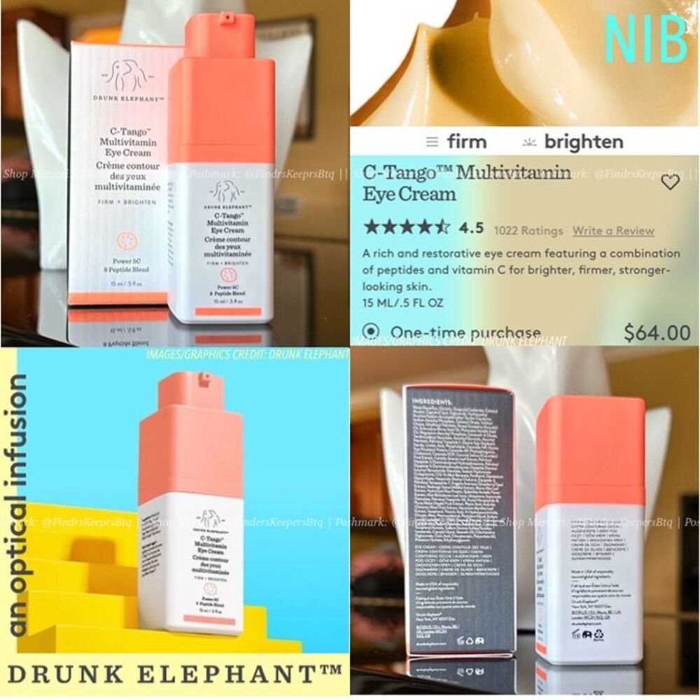 NIB Drunk Elephant C-Tango Multivitamin Eye Cream Peptides Vitamin C Firming